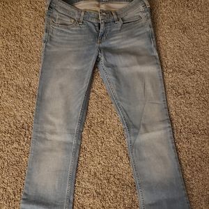 Ladies High Quality Light Wash Blue Hollister Denim Flare Jeans